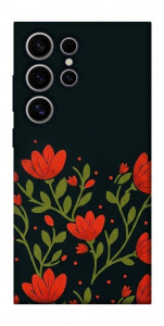 Чехол Червоний цвіт для Galaxy S25 Ultra