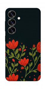 Чохол Червоний цвіт для Galaxy S25+