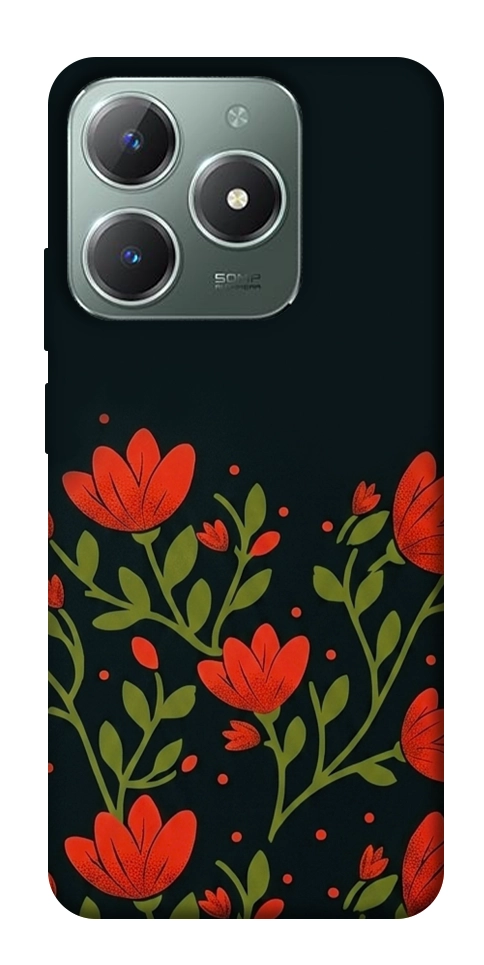 Чехол Червоний цвіт для Realme C61