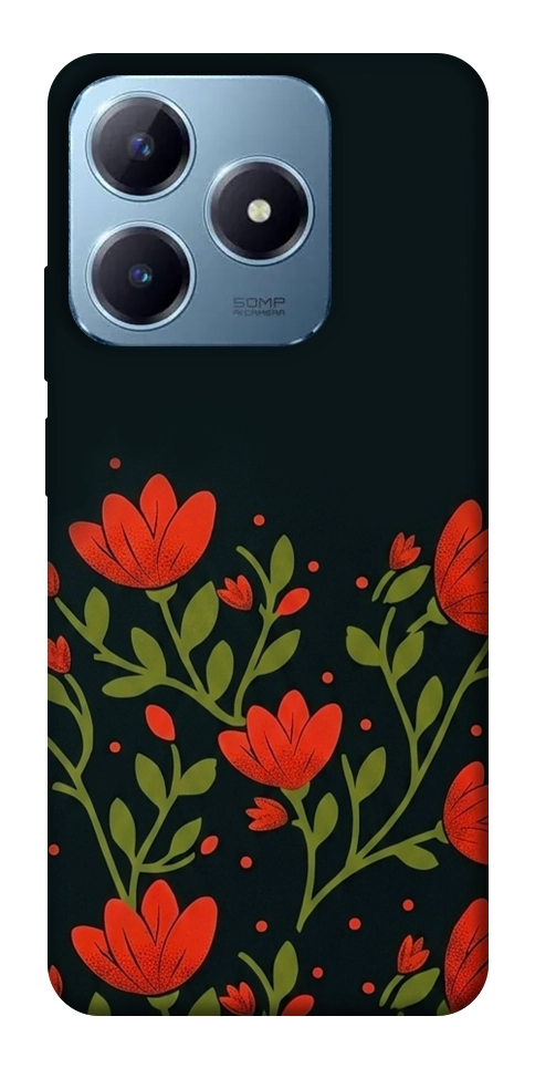 Чехол Червоний цвіт для Realme C63 4G