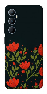 Чохол Червоний цвіт для Realme C65 4G