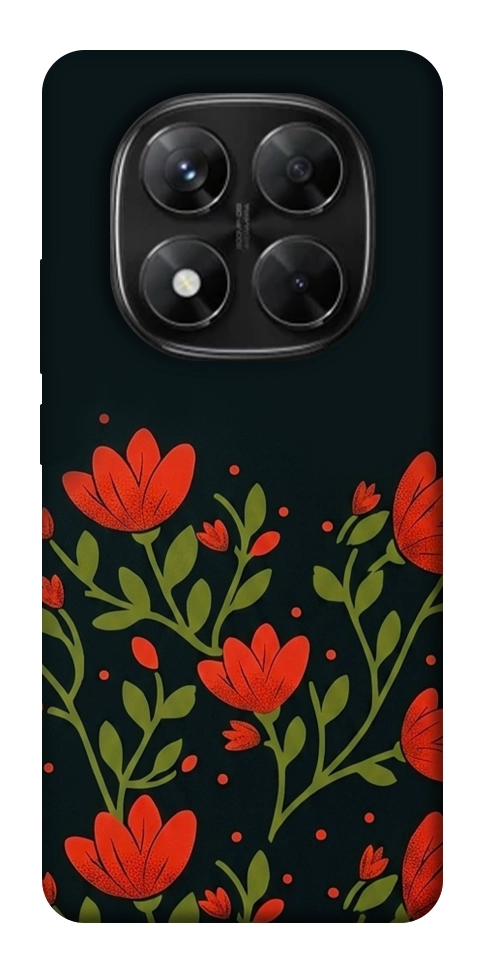 Чехол Червоний цвіт для Xiaomi Redmi Note 14 Pro 5G