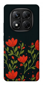 Чохол Червоний цвіт для Xiaomi Redmi Note 14 Pro 5G