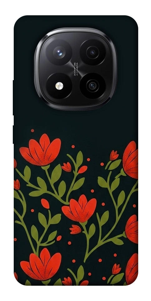 Чохол Червоний цвіт для Xiaomi Redmi Note 14 Pro+ 5G