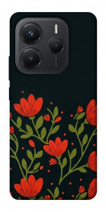 Чохол Червоний цвіт для Xiaomi Redmi Note 14 5G