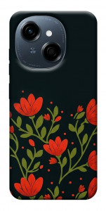 Чохол Червоний цвіт для TECNO Spark Go 1 (KL4)