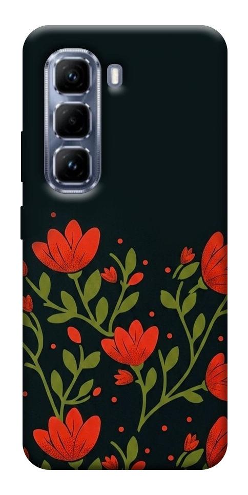 Чехол Червоний цвіт для Infinix Hot 50 Pro