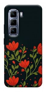 Чохол Червоний цвіт для Infinix Hot 50 Pro