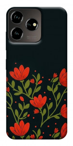 Чохол Червоний цвіт для ZTE Blade V50 Design 4G