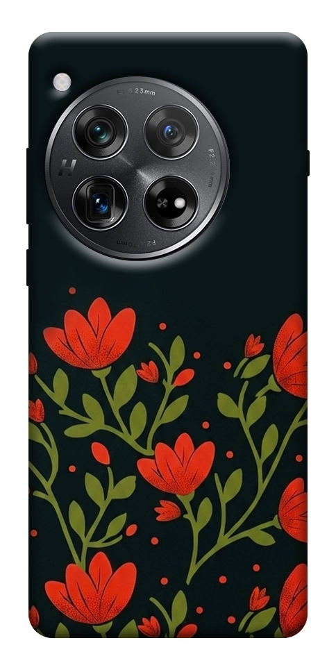 Чехол Червоний цвіт для OnePlus 12