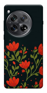 Чехол Червоний цвіт для OnePlus 12