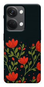 Чехол Червоний цвіт для OnePlus Nord 3
