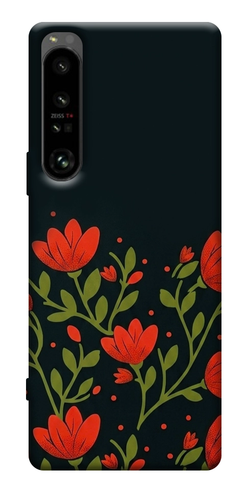 Чехол Червоний цвіт для Sony Xperia 1 IV