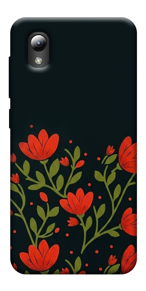 Чехол Червоний цвіт для ZTE Blade A3 (2019)