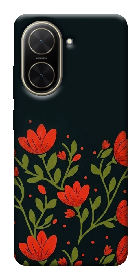 Чехол Червоний цвіт для Xiaomi Poco C71