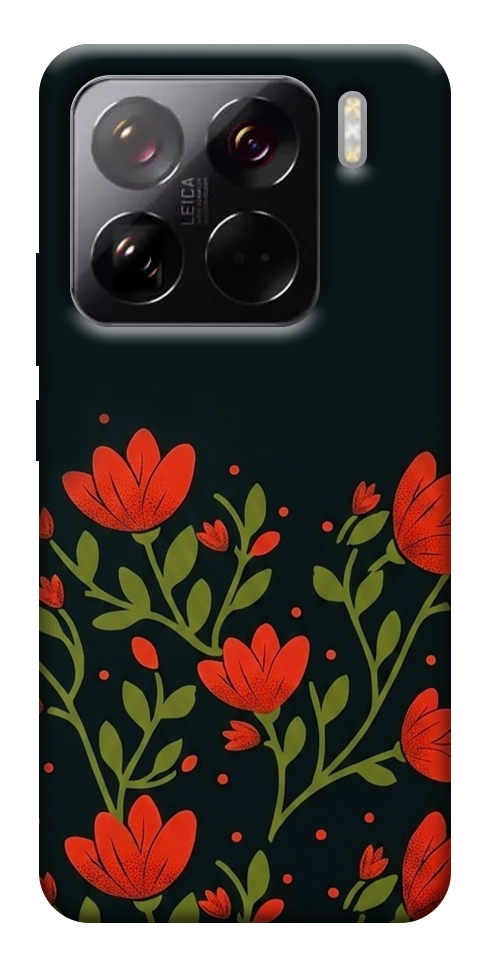 Чехол Червоний цвіт для Xiaomi 15 Pro