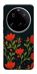 Чохол Червоний цвіт для Xiaomi 15 Ultra