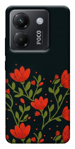 Чехол Червоний цвіт для Xiaomi Poco M7 Pro 5G