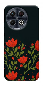Чехол Червоний цвіт для TECNO Spark 30 Pro (KL7)