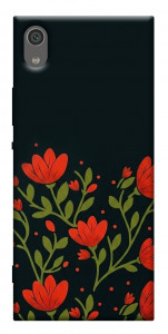 Чохол Червоний цвіт для Sony Xperia XA1 Dual