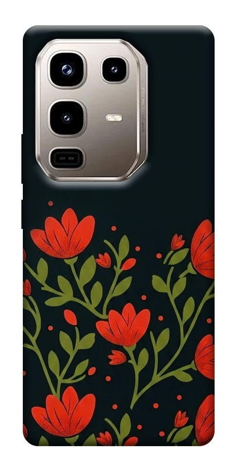 Чехол Червоний цвіт для Infinix Note 50 Pro 4G