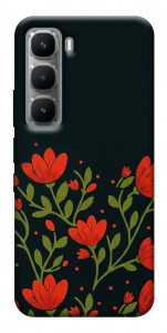 Чохол Червоний цвіт для Infinix Hot 60 Pro
