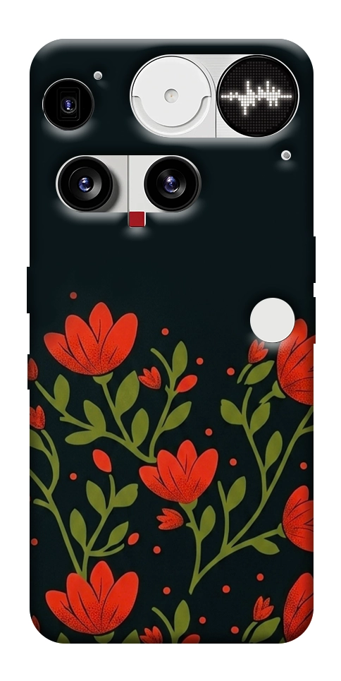 Чехол Червоний цвіт для Nothing Phone (3)