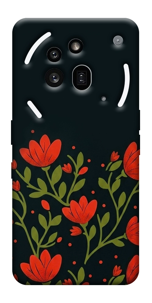 Чехол Червоний цвіт для Nothing Phone (3a) Pro