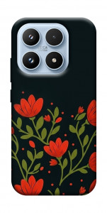 Чохол Червоний цвіт для Xiaomi 17