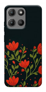 Чохол Червоний цвіт для Motorola Moto G15 Power