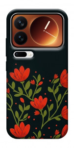 Чохол Червоний цвіт для Xiaomi 17 Pro Max
