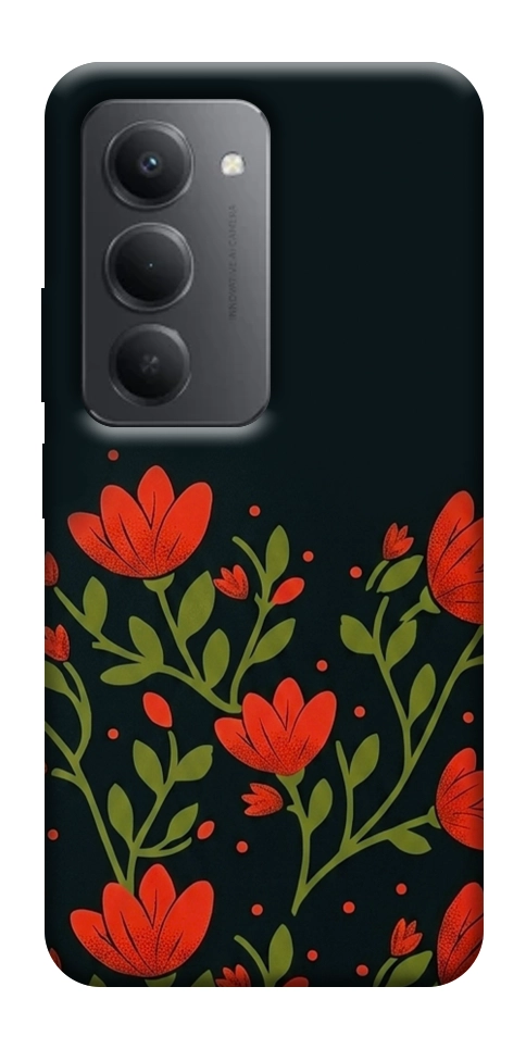Чехол Червоний цвіт для Xiaomi Redmi 15 (Global)