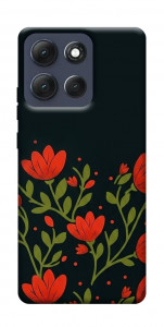 Чехол Червоний цвіт для Motorola Moto G86 Power