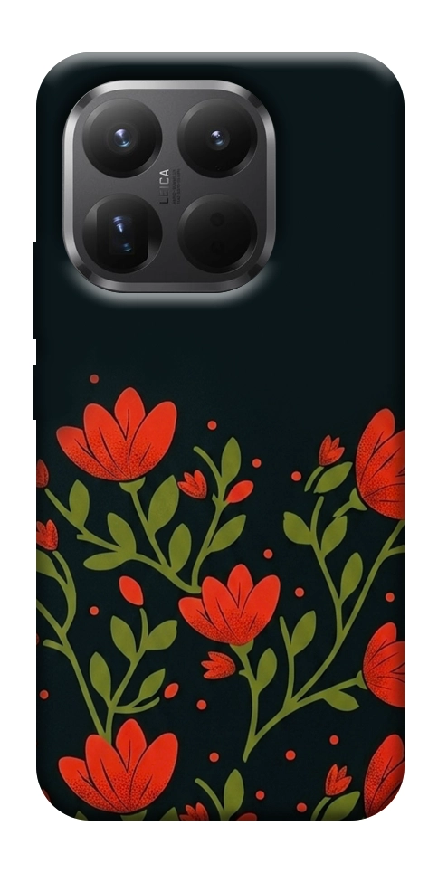 Чехол Червоний цвіт для Xiaomi 15T Pro