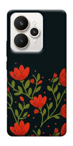 Чохол Червоний цвіт для Realme 15