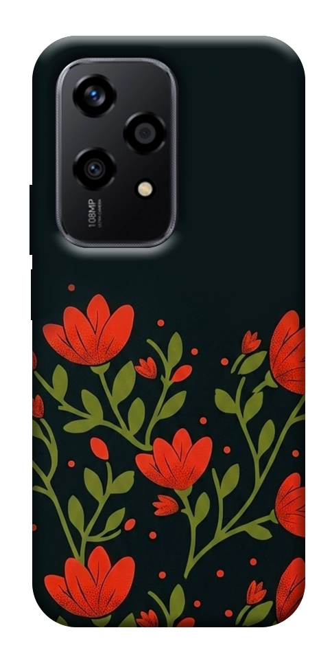 Чохол Червоний цвіт для Huawei Honor 200 Lite