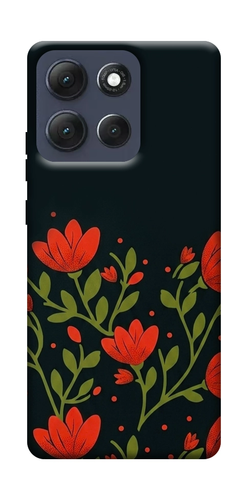 Чехол Червоний цвіт для Motorola Moto G86 5G