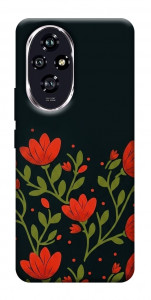 Чохол Червоний цвіт для Huawei Honor 200