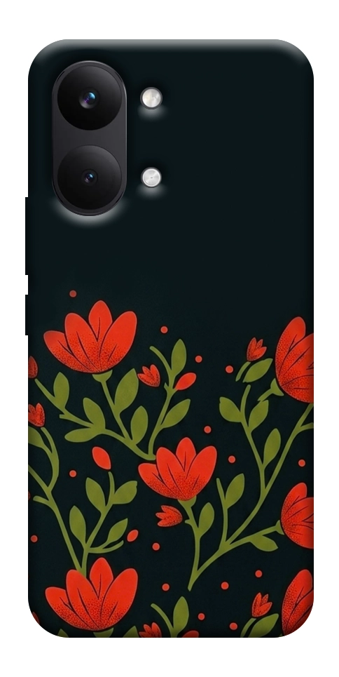 Чехол Червоний цвіт для Xiaomi Poco X8 Pro Max
