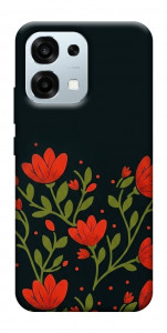 Чехол Червоний цвіт для Oppo A6 Pro 5G