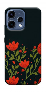Чохол Червоний цвіт для Oppo Reno 15