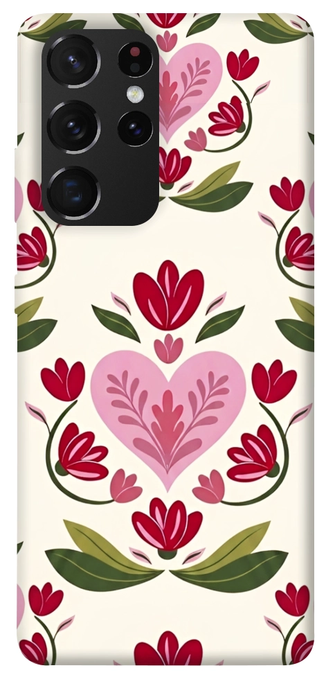 Чехол Квіткова любов для Galaxy S21 Ultra