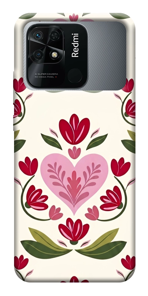 Чехол Квіткова любов для Xiaomi Redmi 10C