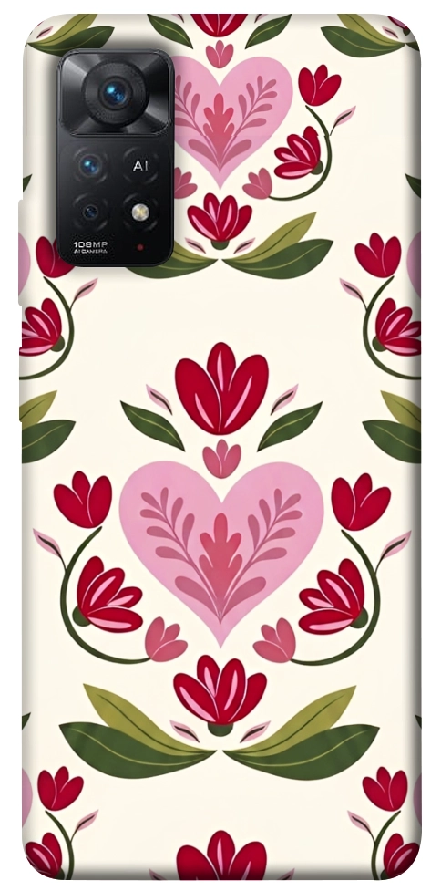 Чехол Квіткова любов для Xiaomi Redmi Note 11 Pro 5G