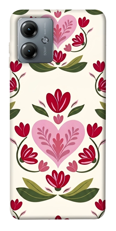 Чехол Квіткова любов для Motorola Moto G14