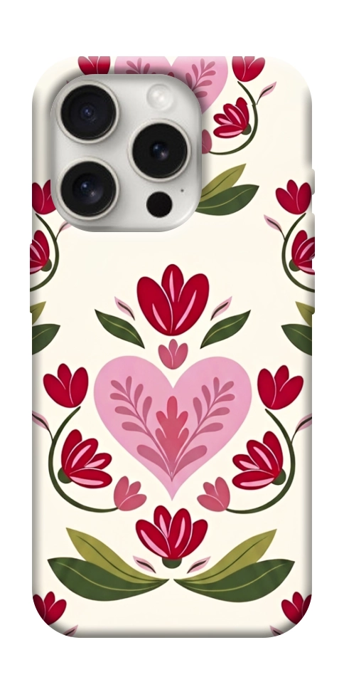 Чехол Квіткова любов для iPhone 16 Pro
