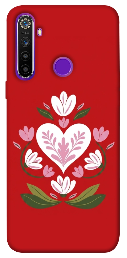 Чохол Квітуче серце для Realme 5