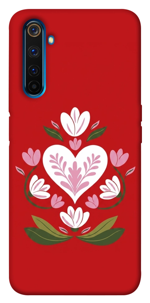 Чехол Квітуче серце для Realme 6 Pro