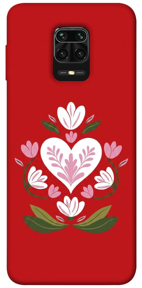 Чехол Квітуче серце для Xiaomi Redmi Note 9 Pro