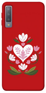 Чехол Квітуче серце для Galaxy A7 (2018)